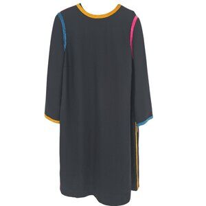 VTG Anne Crimmins Size 24 Womens Dress Black Sheath Lined Deadstock NWT